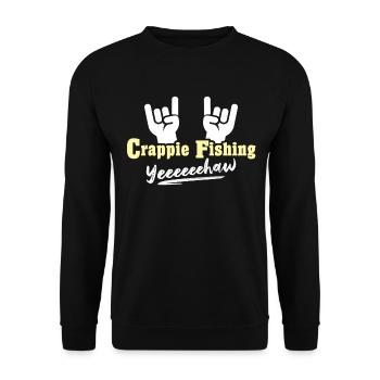 Crappie Fishing - Unisex Pullover - Schwarz - Vorne - Alina (178cm) & Michal (187cm)