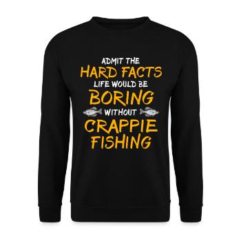 Crappie Fishing - Unisex Pullover - Schwarz - Vorne - Alina (178cm) & Michal (187cm)