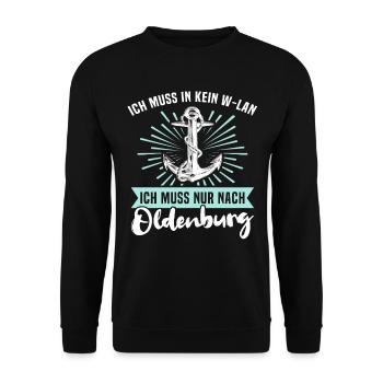 Oldenburg Sprüche - Unisex Pullover - Schwarz - Vorne - Alina (178cm) & Michal (187cm)