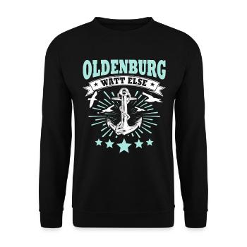 Oldenburg Sayings - Unisex Sweatshirt - black - Front - Alina (178cm) & Michal (187cm)