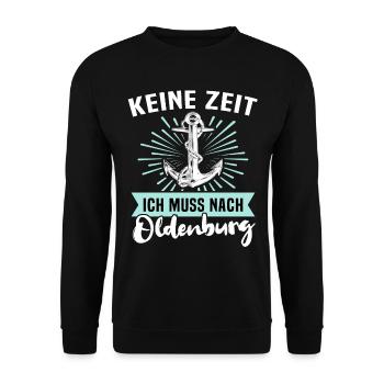 Oldenburg Sprüche Oldenburger - Unisex Pullover - Schwarz - Vorne - Alina (178cm) & Michal (187cm)