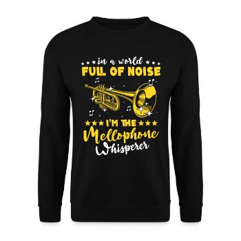 Mellophone - Unisex Sweatshirt - black - Front - Alina (178cm) & Michal (187cm)