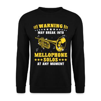 Mellophone - Unisex Sweatshirt - black - Front - Alina (178cm) & Michal (187cm)