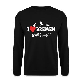 J’aime Brême Liebe - Sweat-shirt Unisexe - noir - Devant - Alina (178cm) & Michal (187cm)