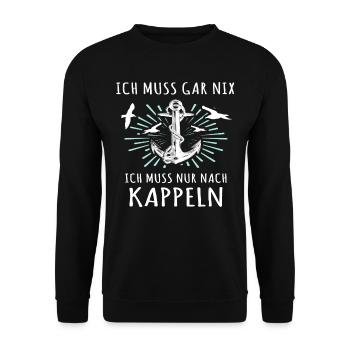 Kappeln Sprüche - Unisex Pullover - Schwarz - Vorne - Alina (178cm) & Michal (187cm)
