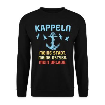 Kappeln Sprüche - Unisex Pullover - Schwarz - Vorne - Alina (178cm) & Michal (187cm)