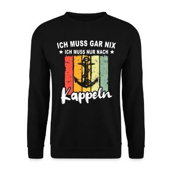 Kappeln - Unisex Pullover - Schwarz - Vorne - Alina (178cm) & Michal (187cm)