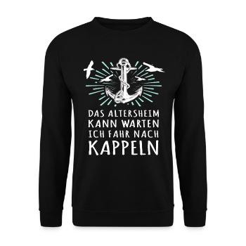 Kappeln Sprüche - Unisex Pullover - Schwarz - Vorne - Alina (178cm) & Michal (187cm)