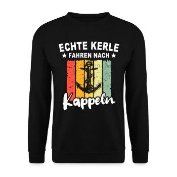 Kappeln - Unisex Pullover - Schwarz - Vorne - Alina (178cm) & Michal (187cm)