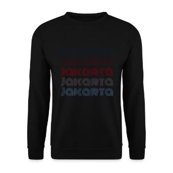 Vintage Indonesia City - Retro Jakarta - Unisex Sweatshirt - black - Front - Alina (178cm) & Michal (187cm)
