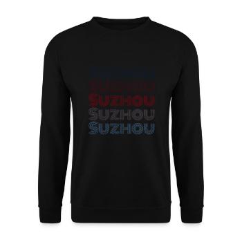 Vintage China City - Rétro Suzhou - Sweat-shirt Unisexe - noir - Devant - Alina (178cm) & Michal (187cm)
