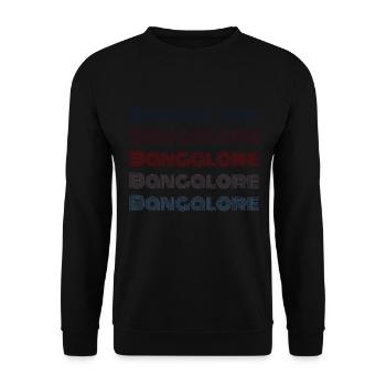 Vintage India Stadt - Retro Bangalore - Unisex Pullover - Schwarz - Vorne - Alina (178cm) & Michal (187cm)