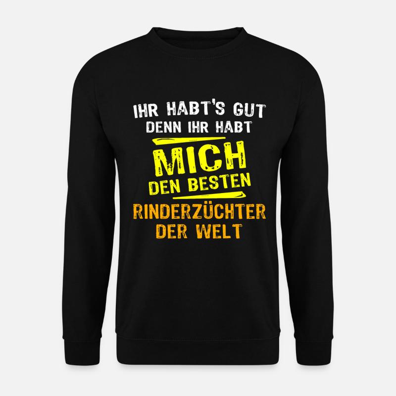 Rinderzüchter Geschenk - Unisex Pullover - Schwarz