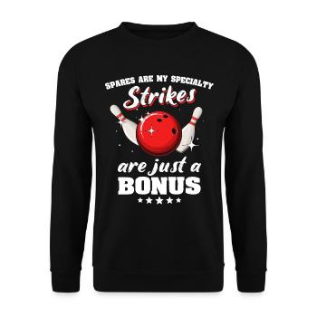 Bowling - Sweat-shirt Unisexe - noir - Devant - Alina (178cm) & Michal (187cm)