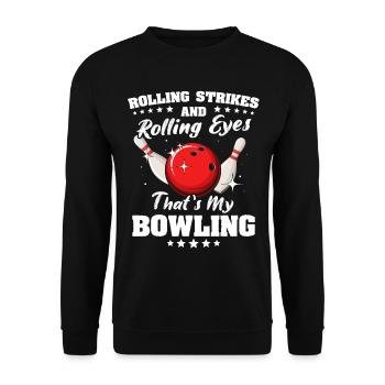 Bowling Bowler - Unisex Pullover - Schwarz - Vorne - Alina (178cm) & Michal (187cm)
