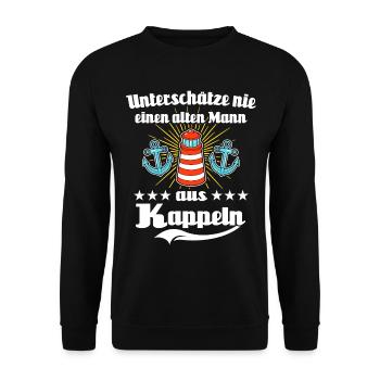 Kappelner Männer Kappeln - Unisex Pullover - Schwarz - Vorne - Alina (178cm) & Michal (187cm)