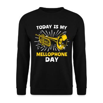 Mellophone Musician - Unisex Sweatshirt - black - Front - Alina (178cm) & Michal (187cm)