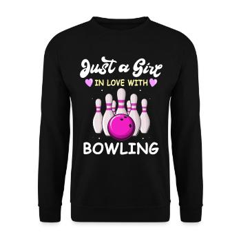 Bowling Bowler - Unisex Pullover - Schwarz - Vorne - Alina (178cm) & Michal (187cm)