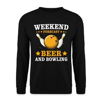 Bowling Bowler - Unisex Pullover - Schwarz - Vorne - Alina (178cm) & Michal (187cm)