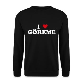 Heart National Park Turkey - I Love Goreme - Unisex Sweatshirt - black - Front - Alina (178cm) & Michal (187cm)