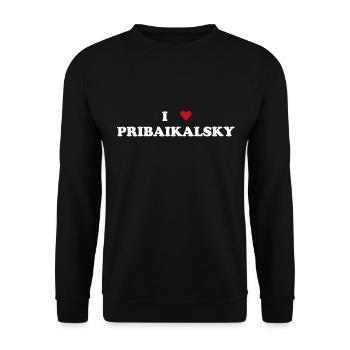 Heart National Park Russia - I love Pribaikalsky - Unisex Sweatshirt - black - Front - Alina (178cm) & Michal (187cm)