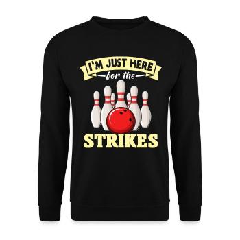 Bowlingspieler Bowling - Unisex Pullover - Schwarz - Vorne - Alina (178cm) & Michal (187cm)