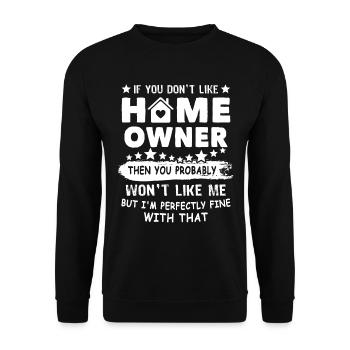 Homeowners Homeowners - Unisex Sweatshirt - black - Front - Alina (178cm) & Michal (187cm)