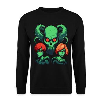 Dessins animés Amis de la pieuvre - Sweat-shirt Unisexe - noir - Devant - Alina (178cm) & Michal (187cm)
