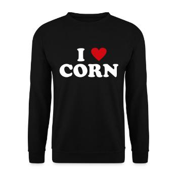 Heart Farmer - I Love Corn - Unisex Sweatshirt - black - Front - Alina (178cm) & Michal (187cm)