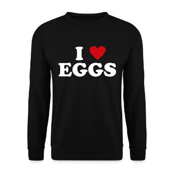 Heart Farmer - J’aime l’œuf - Sweat-shirt Unisexe - noir - Devant - Alina (178cm) & Michal (187cm)