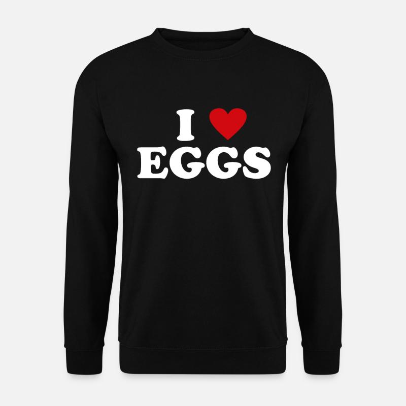 Herz Farmer - Ich Liebe Egg - Unisex Pullover - Schwarz