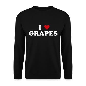 Herz Farmer - Ich Liebe Grape - Unisex Pullover - Schwarz - Vorne - Alina (178cm) & Michal (187cm)