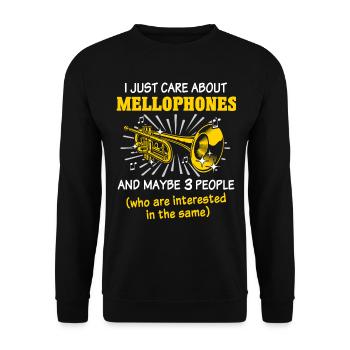 Mellophone Mellophone Player Mellophonium - Unisex Sweatshirt - black - Front - Alina (178cm) & Michal (187cm)