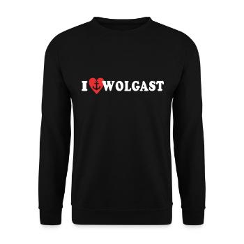 J’aime Wolgast Liebe - Sweat-shirt Unisexe - noir - Devant - Alina (178cm) & Michal (187cm)