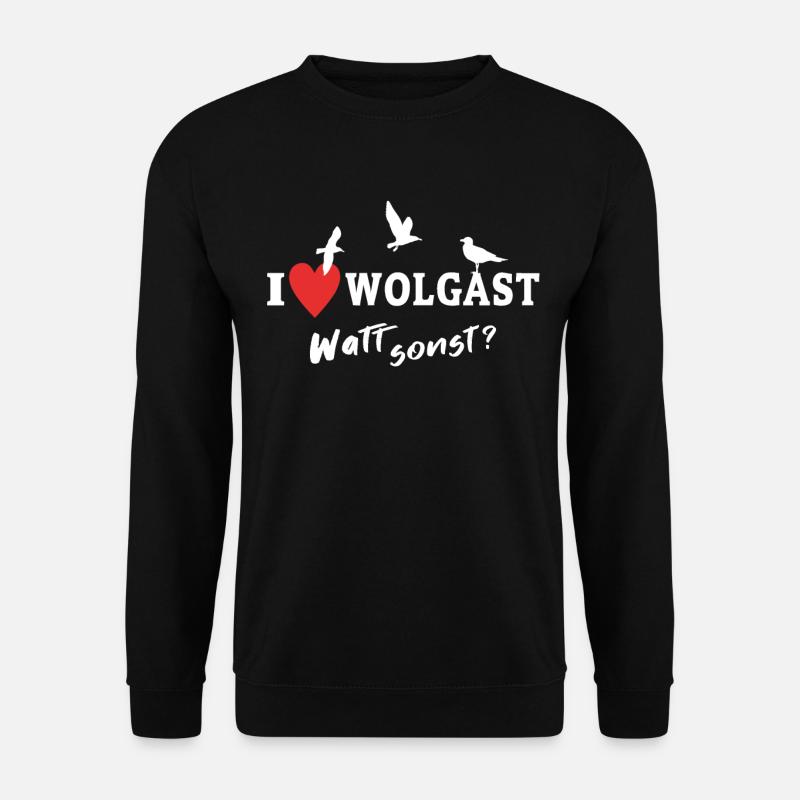 Wolgast Liebe Wolgaster - Unisex Pullover - Schwarz