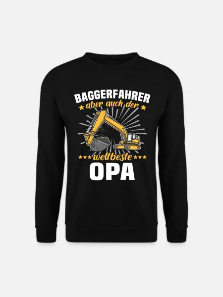 Opa Baggerfahrer - Unisex Pullover - Schwarz