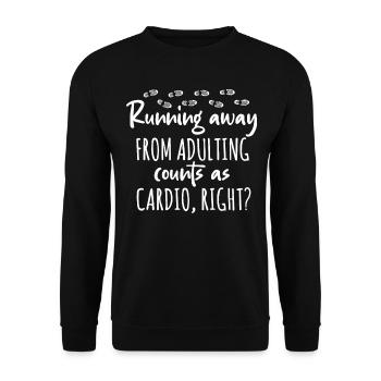 Cardio Running - Fitness Women Fitnessstudio - Unisex Pullover - Schwarz - Vorne - Alina (178cm) & Michal (187cm)