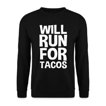 Running For Tacos - Pump Cover Gym - Sweat-shirt Unisexe - noir - Devant - Alina (178cm) & Michal (187cm)