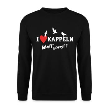 Kappeln Liebe Kappelner - Unisex Pullover - Schwarz - Vorne - Alina (178cm) & Michal (187cm)