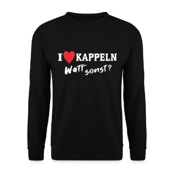 I Love Kappeln Stadt - Unisex Pullover - Schwarz - Vorne - Alina (178cm) & Michal (187cm)