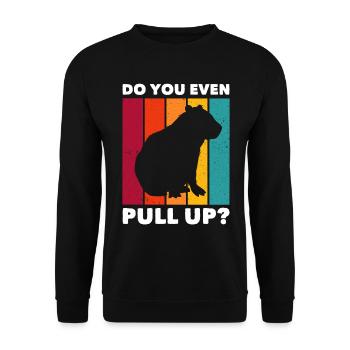 Funny Capybara Sayings - Unisex Sweatshirt - black - Front - Alina (178cm) & Michal (187cm)