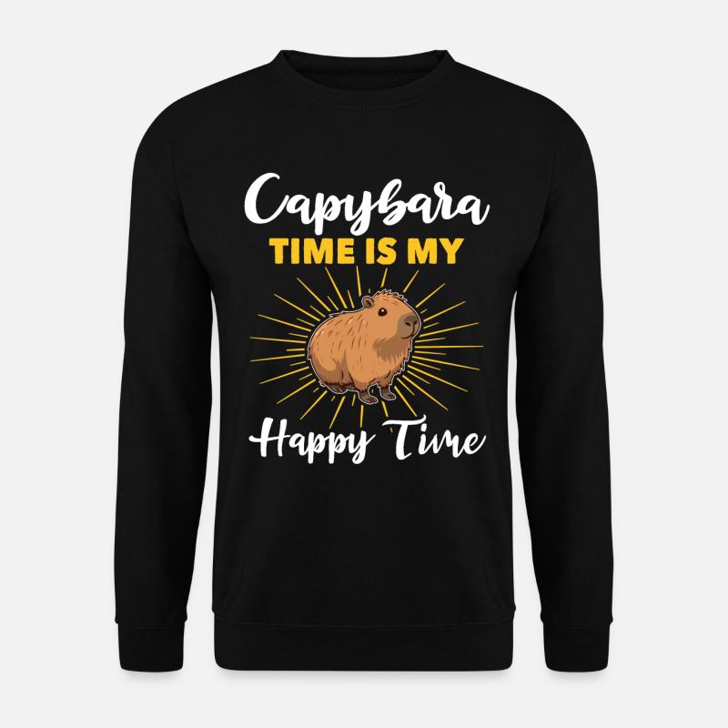 Lustige Capybara Sprüche - Unisex Pullover - Schwarz