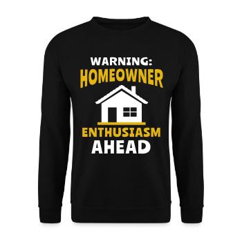 Home Owners Home Purchase - Unisex Sweatshirt - black - Front - Alina (178cm) & Michal (187cm)