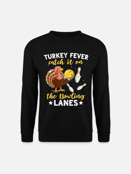 Bowler Turkey Thanksgiving - Unisex Sweatshirt - black