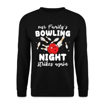Bowlingspieler Familie Familienbowling - Unisex Pullover - Schwarz - Vorne - Alina (178cm) & Michal (187cm)