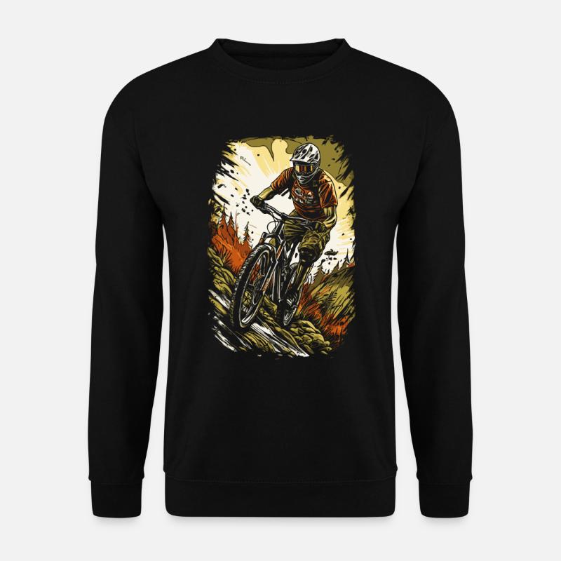 Enduro Mountain Biker, Mountainbike - Unisex Pullover - Schwarz