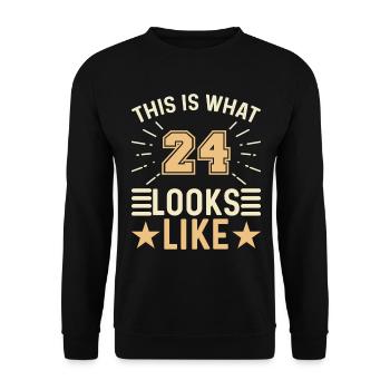On dirait - 24 ans 24e anniversaire - Sweat-shirt Unisexe - noir - Devant - Alina (178cm) & Michal (187cm)
