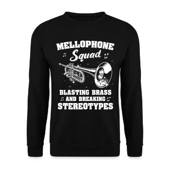 Mellophone - Unisex Sweatshirt - black - Front - Alina (178cm) & Michal (187cm)
