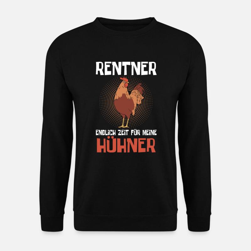 Rentner Hühner Ruhestand - Unisex Pullover - Schwarz