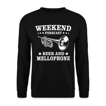 Mellophonist - Unisex Sweatshirt - black - Front - Alina (178cm) & Michal (187cm)